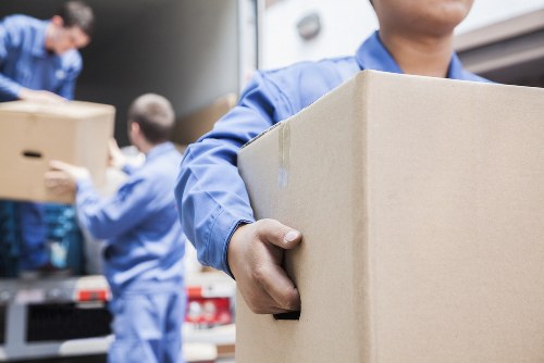 Man and van moving boxes and furniture in Wapping