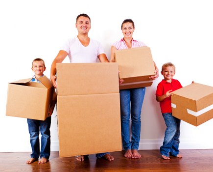 Careful loading of student belongings for a Wapping relocation