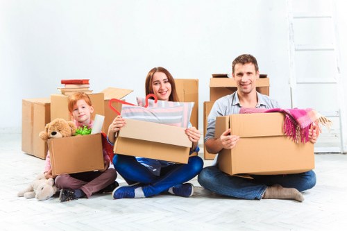 Professional removal team preparing a move in Wapping