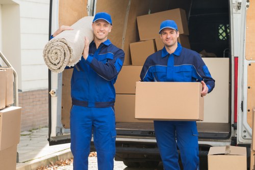 Packing and loading belongings for a local home removal in Wapping