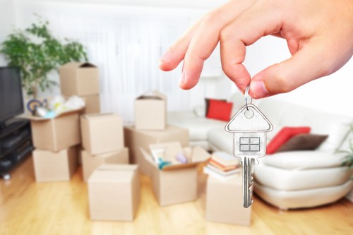 Removal van loading furniture for a same day move in Wapping