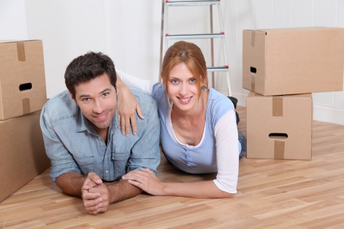 Moving large furniture safely through a Wapping property