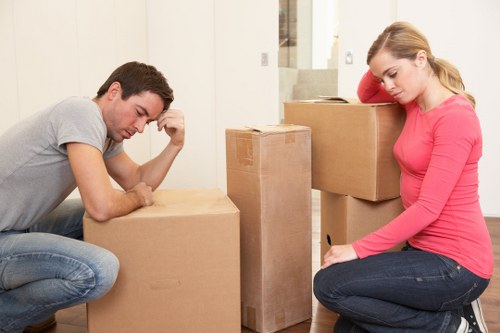 Packed removal van prepared for a residential relocation